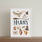 Harry Potter Theme Name Print Set of 3